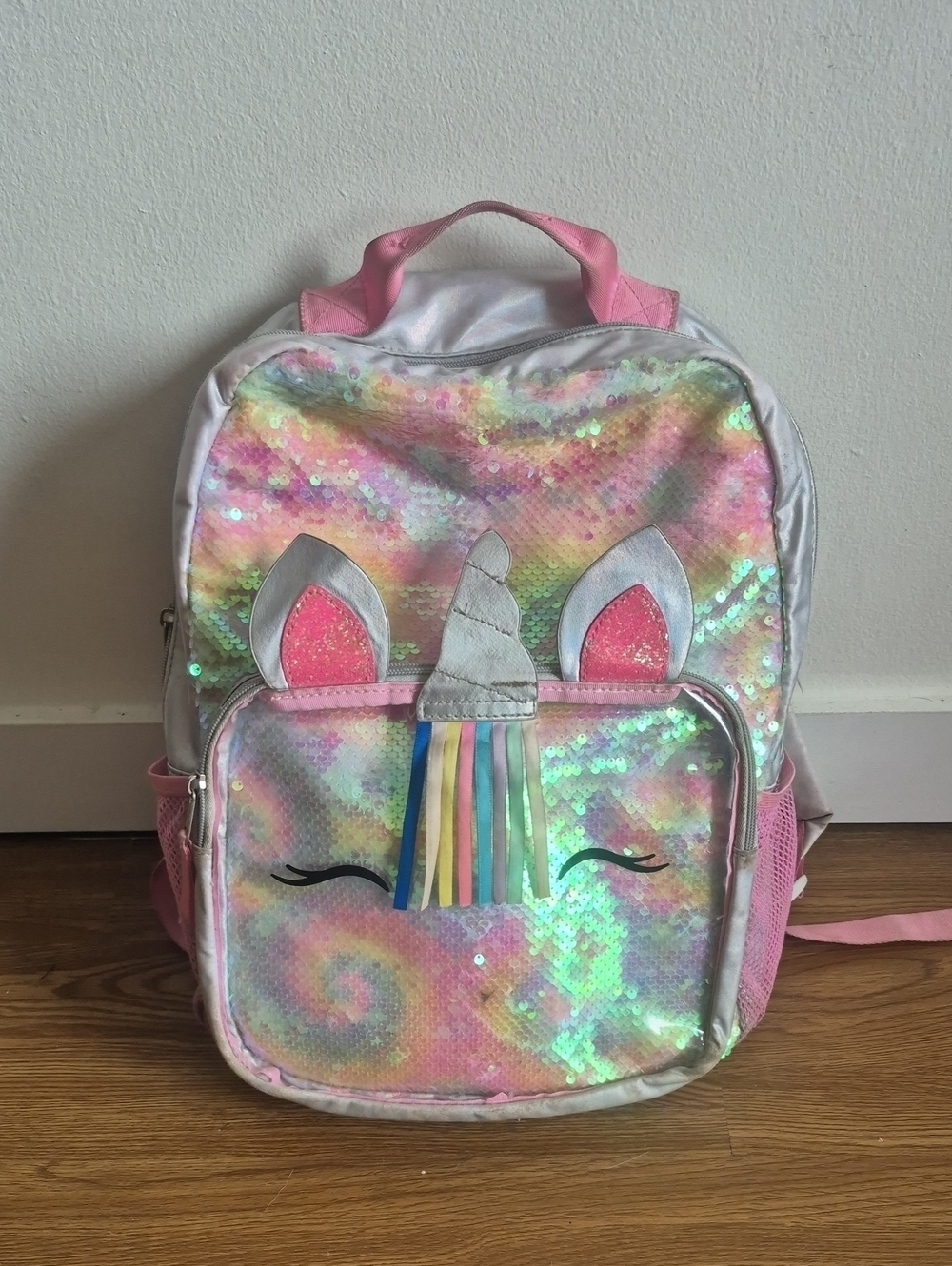 Unicorn Sequin Kids Backpack - Pink Multicolor